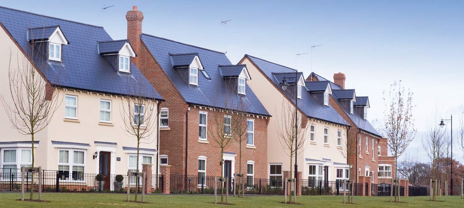 New build homes in a residential development